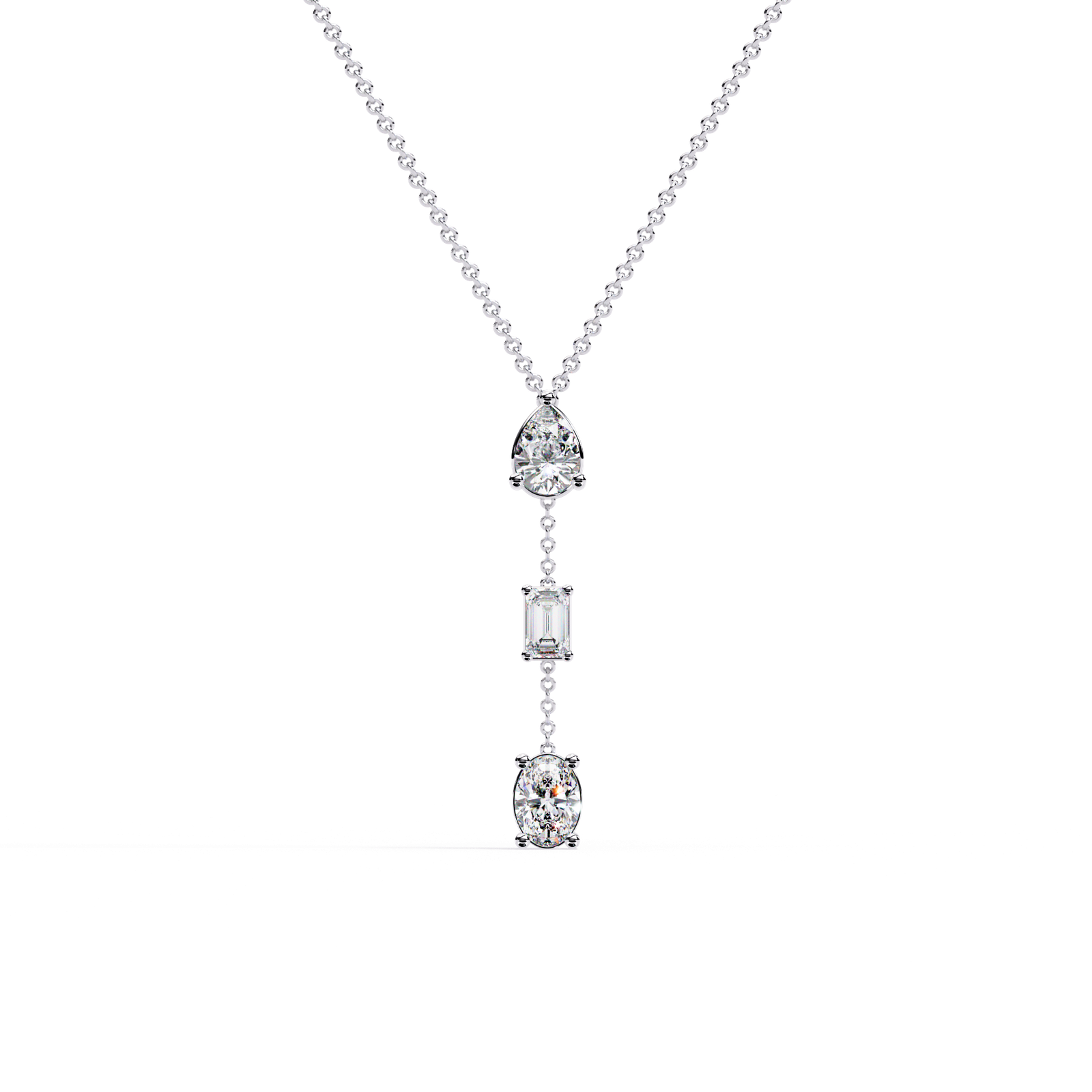 Triple Drop Diamond Pendant